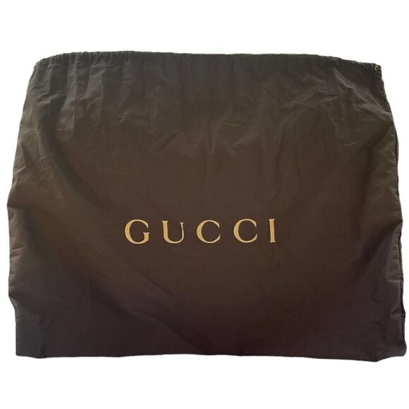 Gucci Sukey Large Canvas Leather Trim Large Satchel Handbag Purse Authentic - Picture 10 of 14